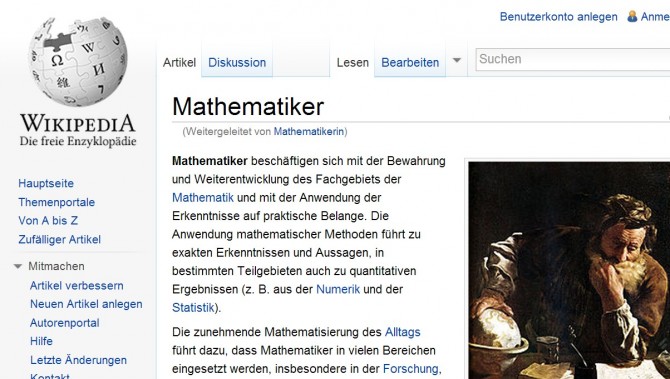 Mathematikerin = Mathematiker? Mathematikerin = Mathematiker?